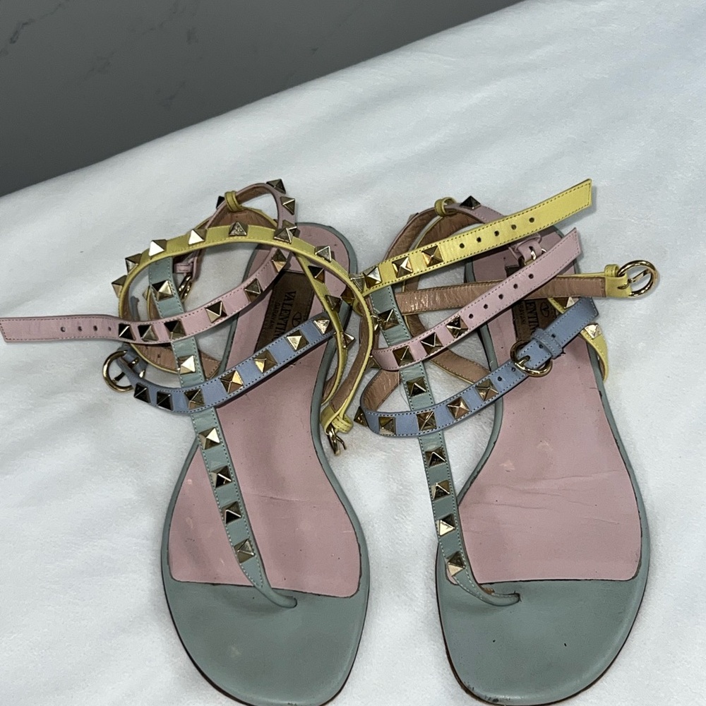 Valentino Women's Multicolor Studded Sandals